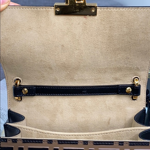 Fendi Kan U Monogram FF Leather Crossbody Bag - Picture 6 of 13
